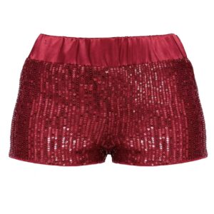 European And American-style Heavy-work Sequined Shorts For Women