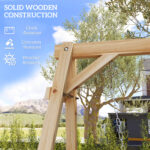 770lbs Porch Swing Frame, Heavy Duty A-Frame Hanging Chair Stand Only with Reinforced Bars for Porch, Garden, Backyard