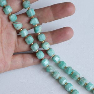 6mm Cube Sugar Natural Crystal Jade Faceted Beads Loose Beads Strand Necklace