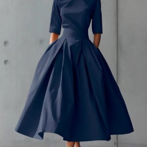 Fashionable Chic And Elegant High-Waisted Swing Dress