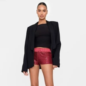 European And American-style Heavy-work Sequined Shorts For Women