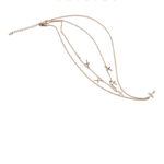 24k Gold Jewelry,Cross Heart Charm Choker Necklace For Women Dainty Layered Lip Chain Necklace Stainless Steel Trendy Jewelry