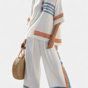 Loose Casual Womens Summer Cross-Border Fashion Beach Vacation Two-Piece Set