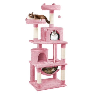 Vertical Cat Tree With Integrated Cat Bed