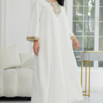 Women's Wear Fashion Stitching Lace Abaiya Robe