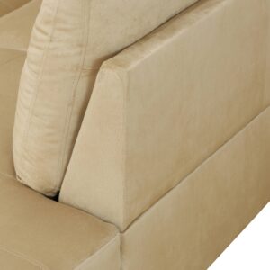 Pickup Only--Beige Flannel 3-Piece Living Room Sofa Set