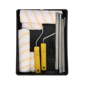 Paint Roller Set Paint Rollers With Extension Pole Tray Paint Brush Roller Sleeves For Painting Wall Ceiling