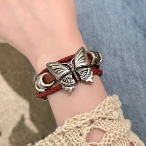 Bohemian Exotic Ethnic-Style Butterfly Leather Bracelet