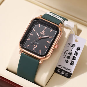 New Large Dial Square Silicone Unisex Couple Watch