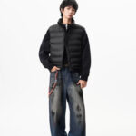 American Style Button-down Solid-color Cotton Jacket Vest