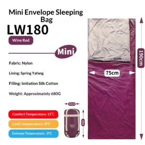 Mini Ultra-Light Summer Nylon Insulated Sleeping Bag