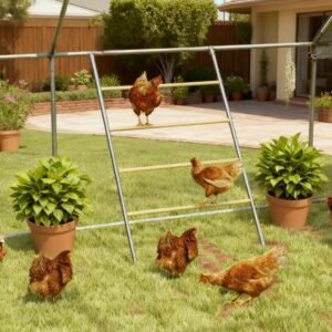 Chicken Roost For Coop, Jungle Gym Roosting Bar, 55X 33.75