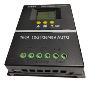 100A MPPT Dual USB Solar Charge Controller 12V 24V 36V 48V Solar Panel Lead Acid Lithium Battery Regulator Stabilizer Charger