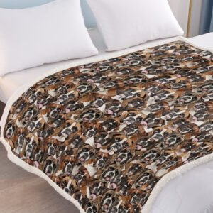 Boxer Blankets Super Soft Fuzzy Dogs Blanket For Kids Adults Cute Puppy Fleece Blanket Reversible Animal Brown Sherpa Throw Thick Lightweight Cozy Plush Blankets