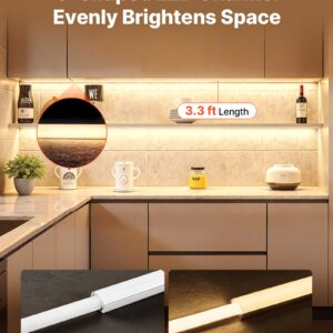 10-Pack 3.3 Ft/1M U Shape LED Aluminum Channel, With Milky Cover, End Caps And Mounting Clips, Aluminum Profile For LED Strip Light Installations, Easy Installation, For Under Cabinet Counter