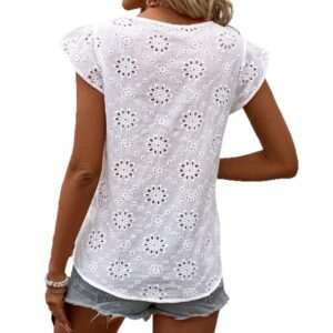 V-neck Versatile Womens Sleeveless Blouse