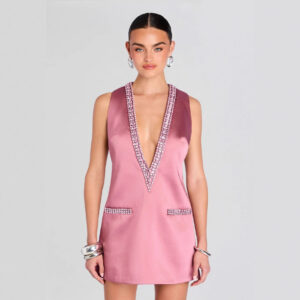 Hot-stone Multi-color Sleeveless Dress