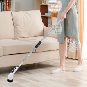 Adjustable-Length Multifunction Electric Cleaning Brush For Bathroom Glass