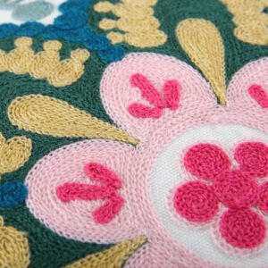 Cotton Fabric Embroidered Large Bed Headrest Pillow