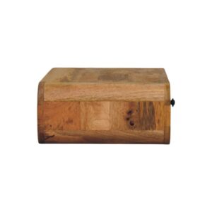 Solid Wood Avora Wall-Mounted Oak-ish 1 Drawer Nightstand, Brown