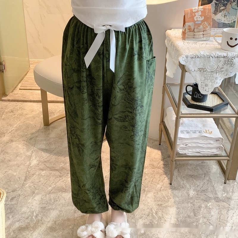 Plus-size Rayon Beach Mosquito-proof Cotton-look Pajama Pants - Image 22