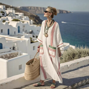 Elegant Resort-Style Plus-Size Loose And Comfortable Casual Dress