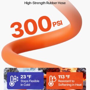 Retractable Air Hose Reel, 3/8 Inch X 50 FT Rubber Air Hose Max 300PSI, Auto Rewind Air-Compressor Hoses Reel With 5 Ft Lead In, Ceiling/Wall Mount Heavy Duty Steel Double Arm