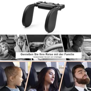 Car Seat Headrest Neck Pillow Black For Kids Adults