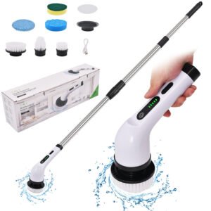 Adjustable-Length Multifunction Electric Cleaning Brush For Bathroom Glass