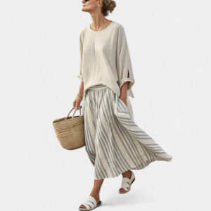 Loose Casual Womens Summer Cross-Border Fashion Beach Vacation Two-Piece Set