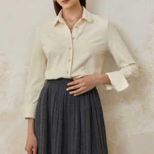 Women's AutumnWinter Three-Dimensional Simple Long-Sleeve Shirt