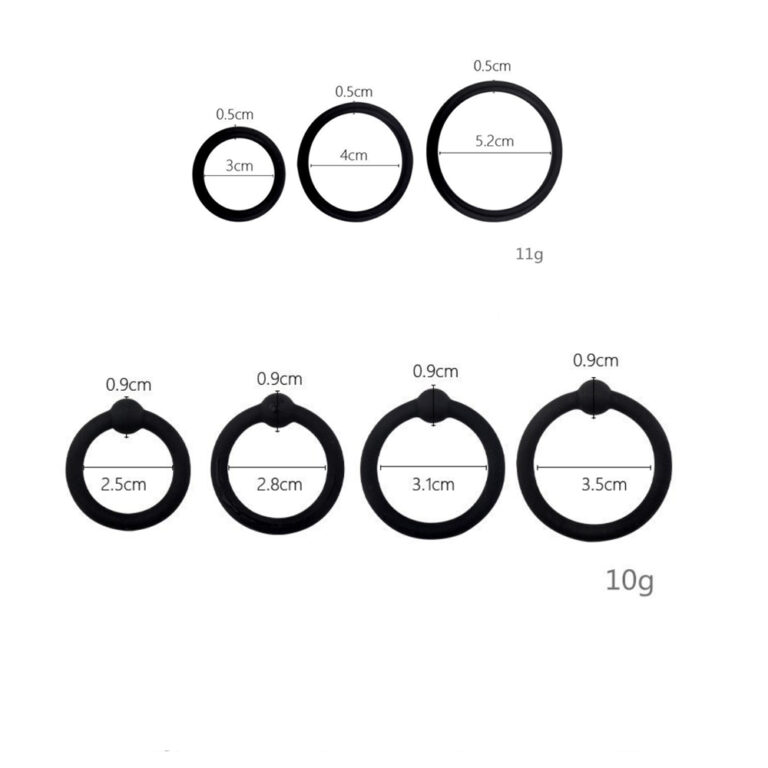 7-Piece Premium Silicone Cock Rings Set For Men - High Tension Adjustable Penis Rings With Storage Case, Stretchy Enhancer For Intimacy & Performance