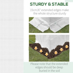 Plastic Greenhouse Cover Replacement, Heavy Duty Waterproof Tarp For Hoop House, Sheeting With 12 Windows, Door & Reinforcement Grid, White