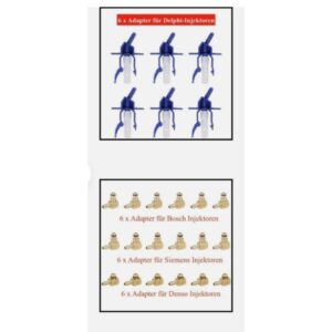 Tool For Measuring The Return Oil Volume Of Fuel Injectors, Including A Testing Connector And A Measuring Cup For Common Rail Diesel Injectors