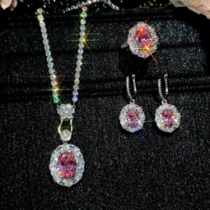 Cherry Blossom Birds Nest Cut Cubic Zirconia Earrings