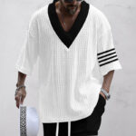 Men's Casual V-Neck Fashionable Printed Set