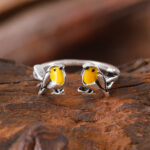 Bohemian Cute Dripping-Oil Bird Open Ring