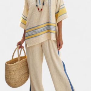 Loose Casual Womens Summer Cross-Border Fashion Beach Vacation Two-Piece Set