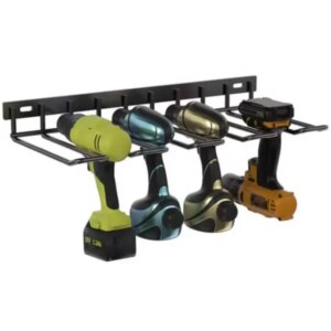 Wall Mounted Tool Holder Rack, Garage Organizer For Electric Drills, Storage Shelf