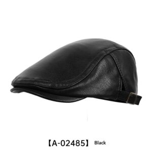 AutumnWinter American-style Leather Trapper Hat Men’s Vintage Painter’s Cap