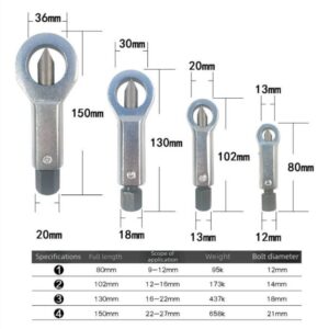 Tools 4pcs Heavy-Duty Nut Splitter Set - Multifunctional Metal Tool For Removing Broken