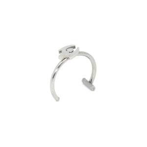 Stainless Steel Bar Heart Cross Lip Ring