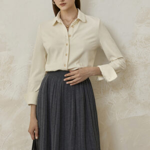 Women's AutumnWinter Three-Dimensional Simple Long-Sleeve Shirt