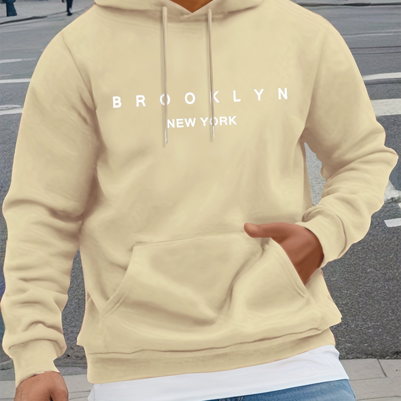 Letter-print Casual Hooded Sweatshirt - Image 7