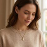 925 Sterling Silver Elegant Luminous Round Pearl Pendant Necklace in Sculpted Polished Cushion Frame Setting