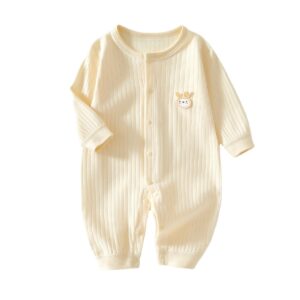 Pure Cotton Boneless Long-sleeve Baby Onesie