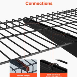 3-Tier Heavy Duty Wall Garage Shelving, 0.9 X 3 Ft Steel Wall Mounted Shelving Unit, 11 X 36 Inch Per Shelf Floating Storage Metal Rack For Garage With 450 Lbs Total Weight Capacity, Black