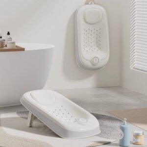 Newborn Baby Bath Support With Adjustable Non-Slip Bath Rack