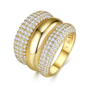 Engraved With Top-quality Moissanite, This Luxurious And Fashionable Minimalist Jewelry Set Features Silver Pieces Electroplated With Gold.