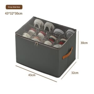 Oxford Cloth Storage Shoe Box Foldable With Zipper